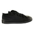 thumbnail image 1 of Converse Baby Girls Chuck Taylor All Star Canvas Low Top Sneaker, Black Monochrome, 2 Infant, 1 of 6