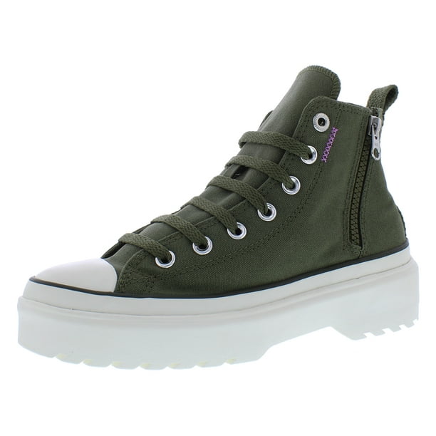 Converse Chuck Taylor All Star Lugged Lift Platform Craft Remastered High Top Green Size 4.5 Little Kids Canvas Shoes