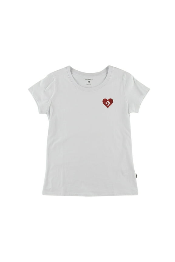 Classic Love Logo Womens Active Shirts & Tees Size XS, Color: White/Red