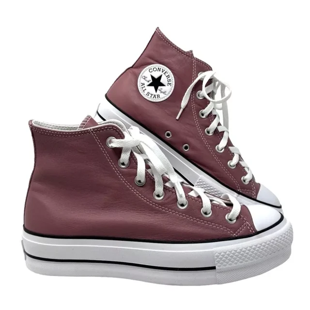 Converse Ctas Lift Platform Leather Pink High Top Women Size Shoes Skate A07858C