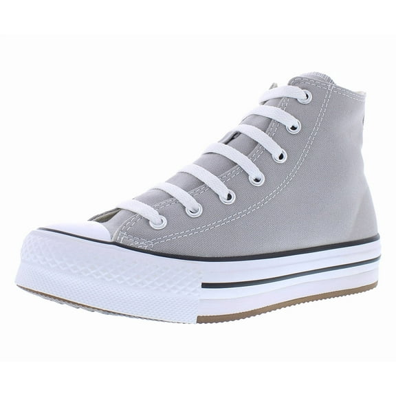 Converse Chuck Taylor All Star Eva Lift High PS Girls Shoes Size 3.5, Color: Totally Neutral/White/Black