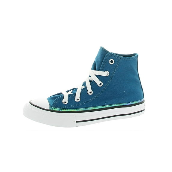 Converse Girls CTAS HI Canvas Fashion Sneakers Blue 1 Medium (B,M) Little Kid