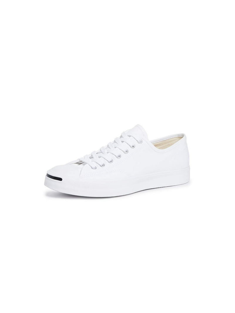 Converse Jack Purcell Canvas Sneakers, White/White/Black, 10 US