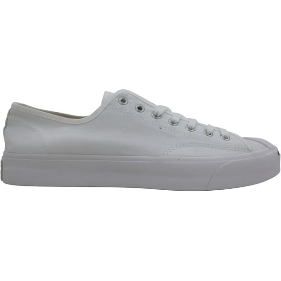 Converse Jack Purcell Canvas Sneakers, White/White/Black, 13.5 US Women/12 US Men
