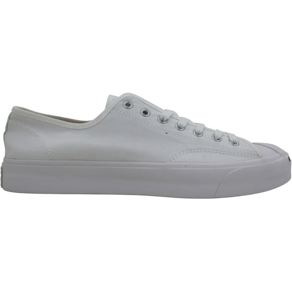 Converse Jack Purcell Canvas Sneakers, White/White/Black, 13.5 US Women/12 US Men