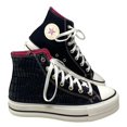thumbnail image 1 of Converse Lift Platform Leather Canvas High Shoes Black Pink Casual A06864C, 1 of 5