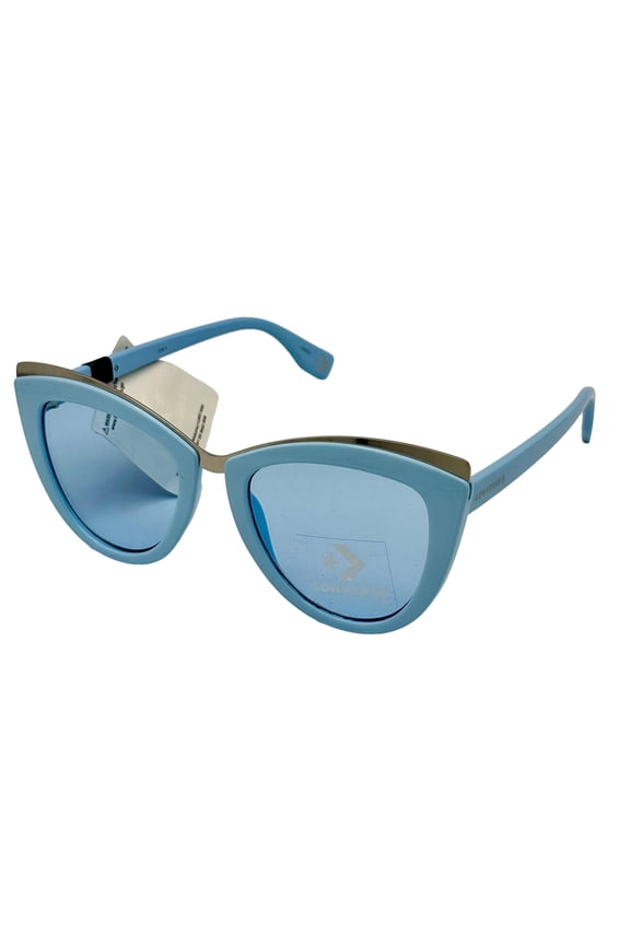 Light Blue Womens Sunglass Cateye Plastic, Smoke Lens H102