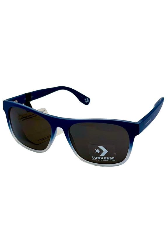 Matte Navy Mens Sunglass Rectangle Plastic,Smoke Gradient Lens H093