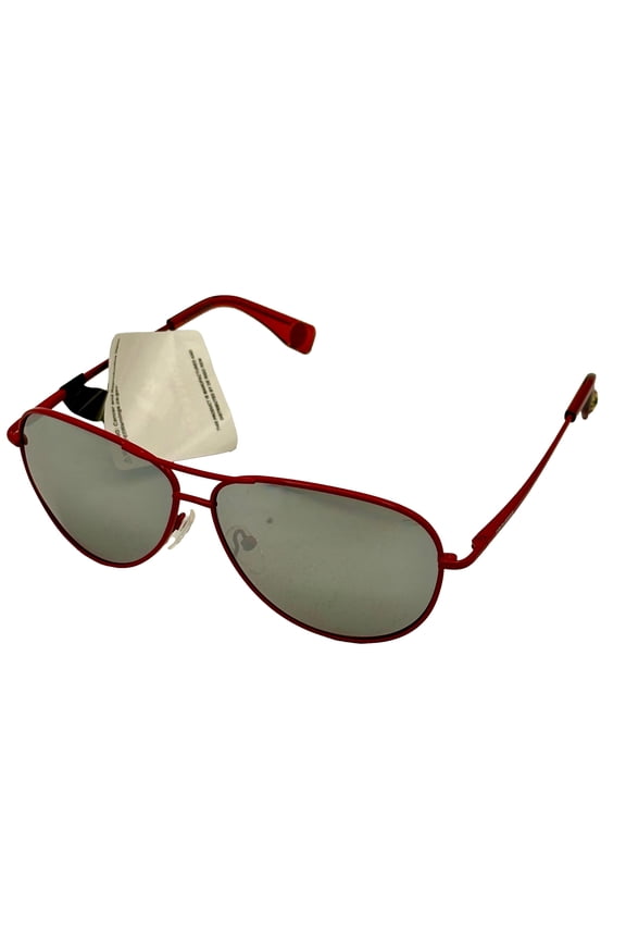 Men Red Metal Aviator Sunglass Smoke Lens H112