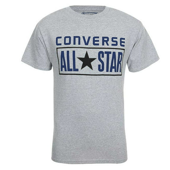 Converse Men' Short Sleeve All Star printed Cotton T Shirt Black L