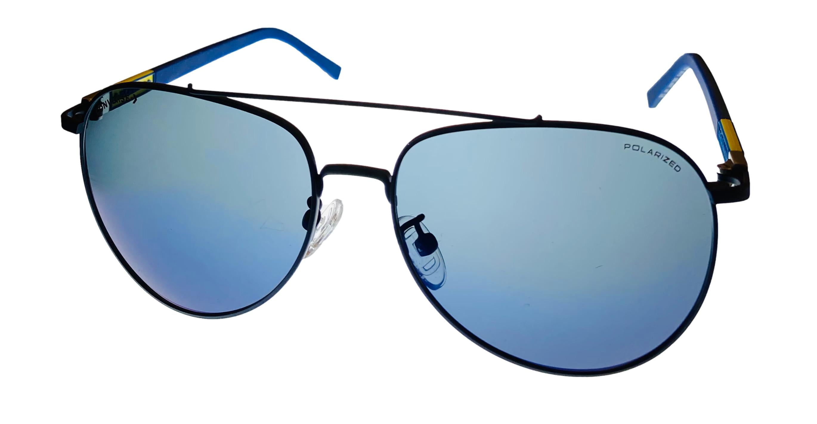 Converse Men Sunglass Black Navy Metal Aviator Fashion Flash Lens SC0 199 Navy
