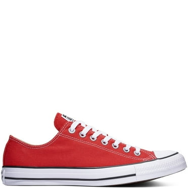 Converse Men's Casual and Dress Shoes Everyday Plus Cushion Crew Socks, Medium Width, Red and White