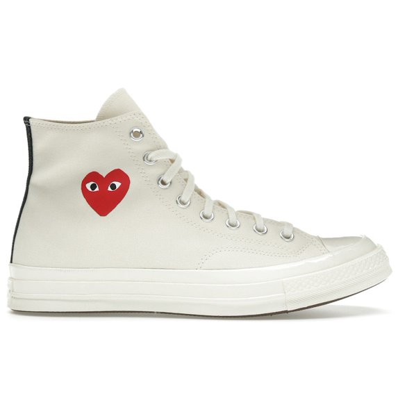Converse Men's Chuck Taylor All Star 70 Hi Comme des Garcons PLAY Single Heart Milk Shoes, from StockX