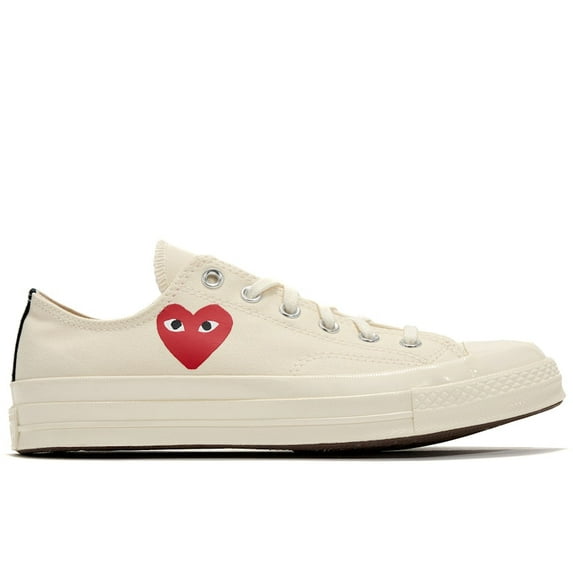 Converse Men's Chuck Taylor All Star 70 Ox Comme des Garcons PLAY Single Heart Milk Shoes, from StockX