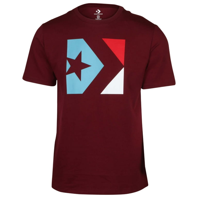 Burgundy converse t shirt hot sale