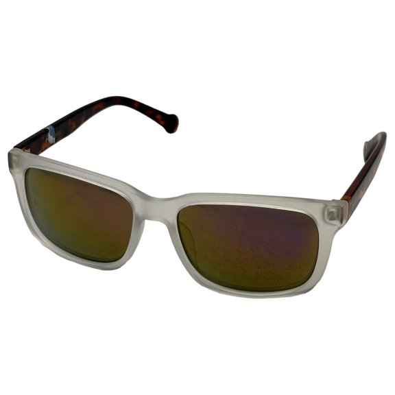 Converse Mens Matte Crystal Plastic Rectangle Sunglass, Mirror Flash H062