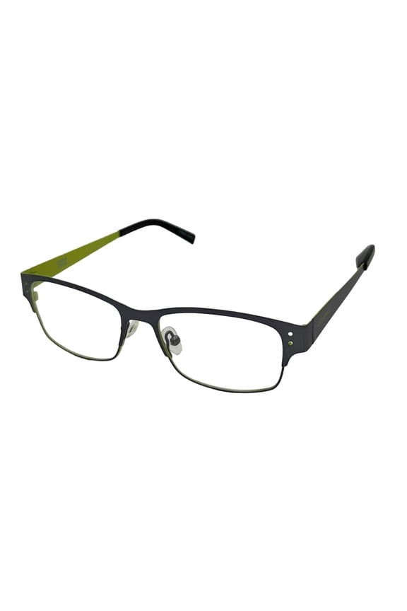 Mens Eyeglass Dark Gunmetal Rectangle Metal Frame A060. 50mm