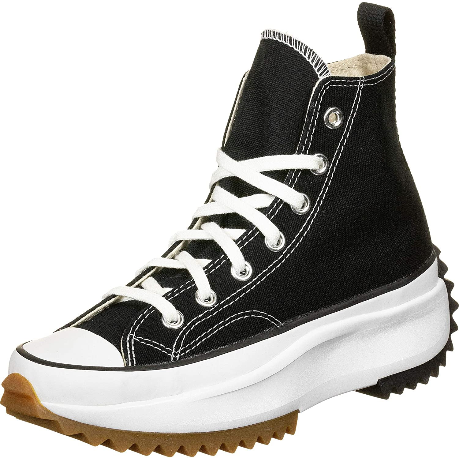 Converse Run Star Hike Hi Sneakers, Black/White/Gum, 11.5 US Women