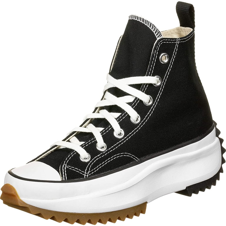 Converse Run Star Hike Hi Sneakers, Black/White/Gum, 8 US Women