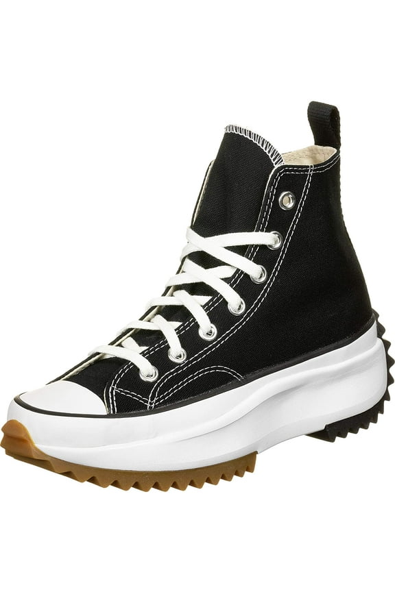 Run Star Hike Hi Sneakers, Black/White/Gum, 8 US Women/6.5 US Men