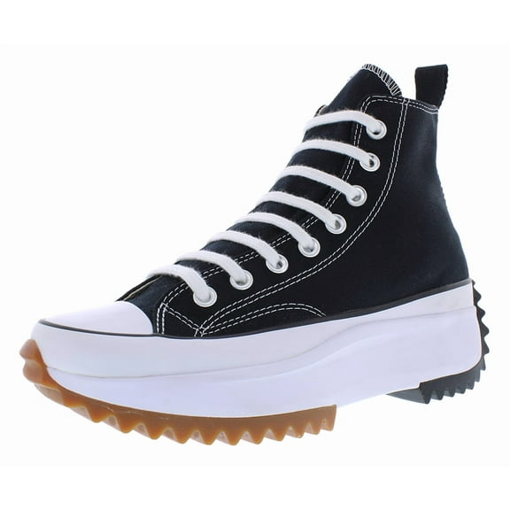 Converse Run Star Hike Hi Sneakers, Black/White/Gum, 11 US Women/9.5 US Men