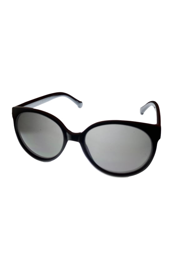 Mens Sunglass Black Oval Plastic Sunglass, Smoke Lens H078