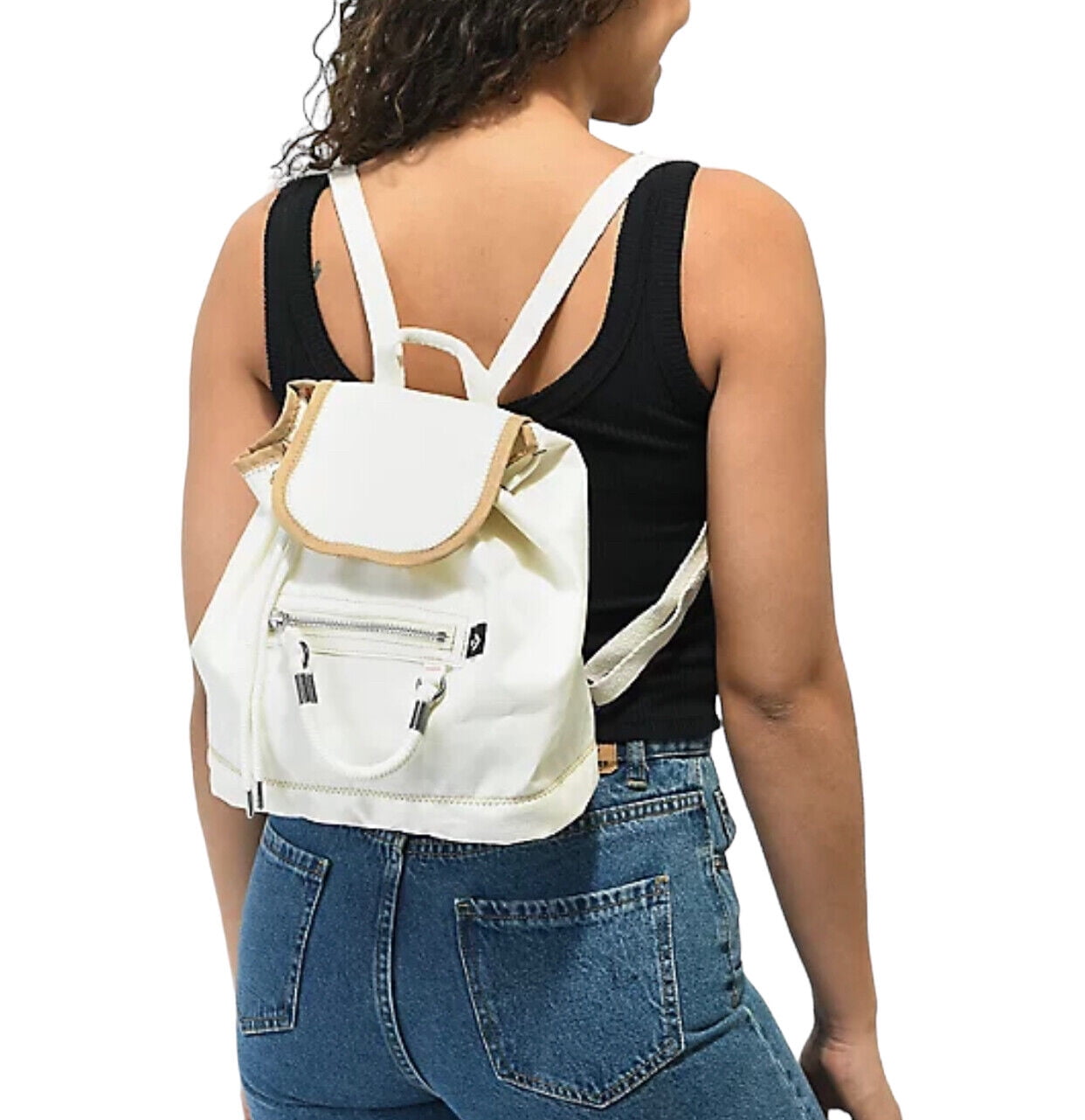 Converse Mini Rucksack Cream Bag Pocket Button One 10023000 A01 Walmart