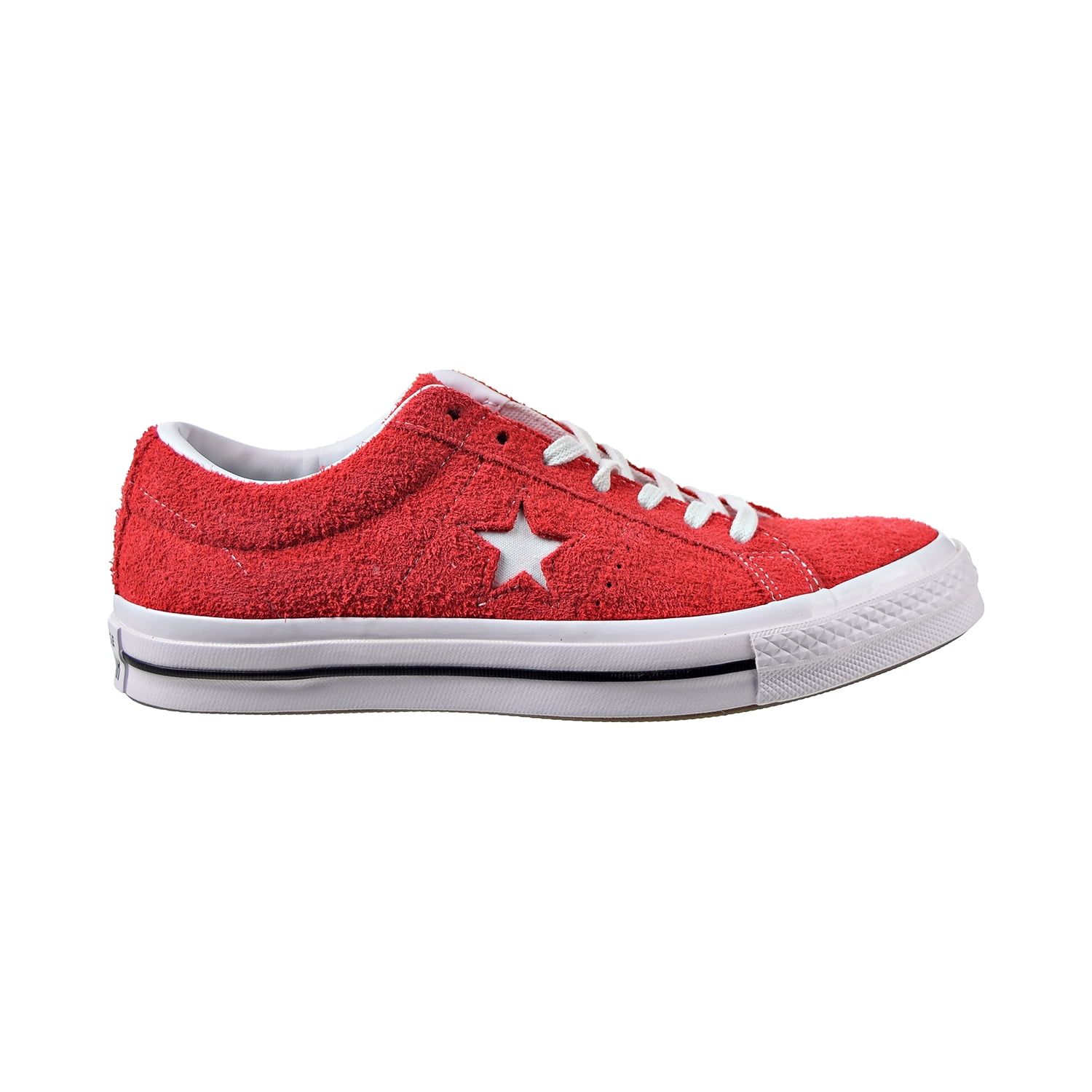CONVERSE ONE STAR OX US 7.5 ホワイト/レッド Converse One Star Ox Suede Low Top Fashion Sneaker Red Size