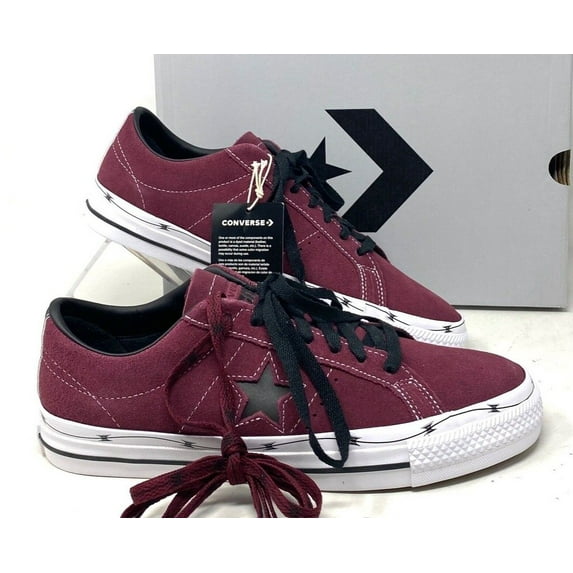 Converse One Star Pro OX Shoes Low Suede Bordeaux Sneakers Skate A05091C