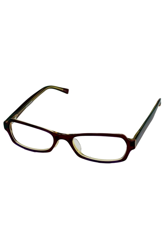 Adult Plastic Cat Eye Eyeglass Frames Clear Tint Red 134mm