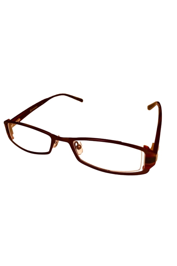Ophthalmic Women's Brown Rectangle Plastic Eyeglass Frame Minx 49mm