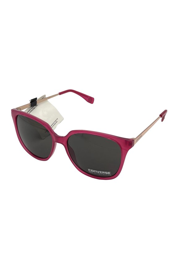 Pink Pink Womens Sunglass Soft Square Plastic, Smoke Lens H113
