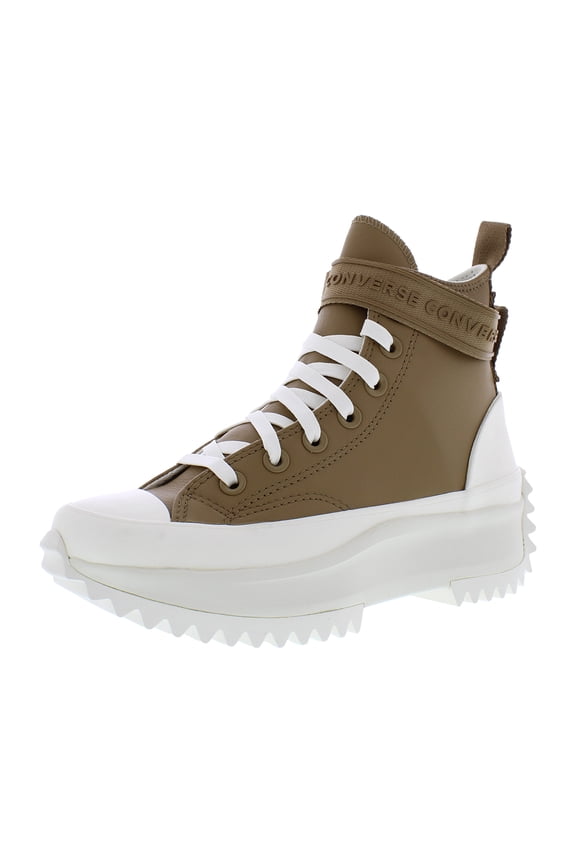 Run Star Hike High Platform Boot Leather Unisex Shoes Size 6.5, Color: Sand Dune/Egret/Egret