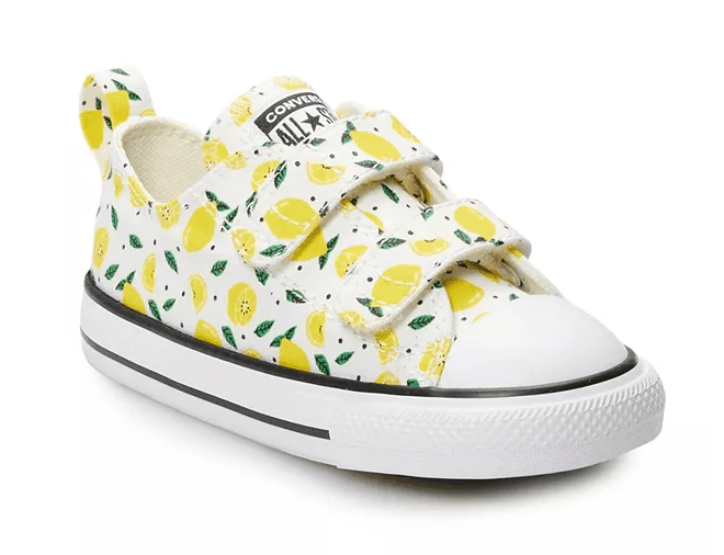 Converse Toddler CTAS 2V OX Lemons White yellow green 2C Walmart