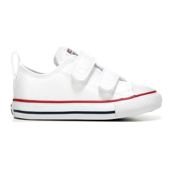 Converse Unisex-Child Chuck Taylor All Star 2V Leather Low Top Sneaker, White, 9 M US Toddler