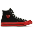 thumbnail image 1 of Converse Unisex Chuck Taylor All Star 70 Hi Comme des Garcons PLAY Black Red Midsole Shoes, from StockX, 1 of 5
