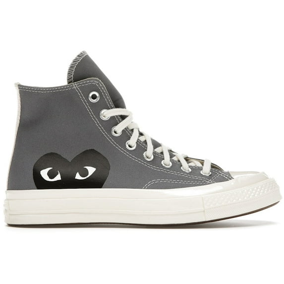 Converse Unisex Chuck Taylor All Star 70 Hi Comme des Garcons PLAY Grey Shoes, from StockX