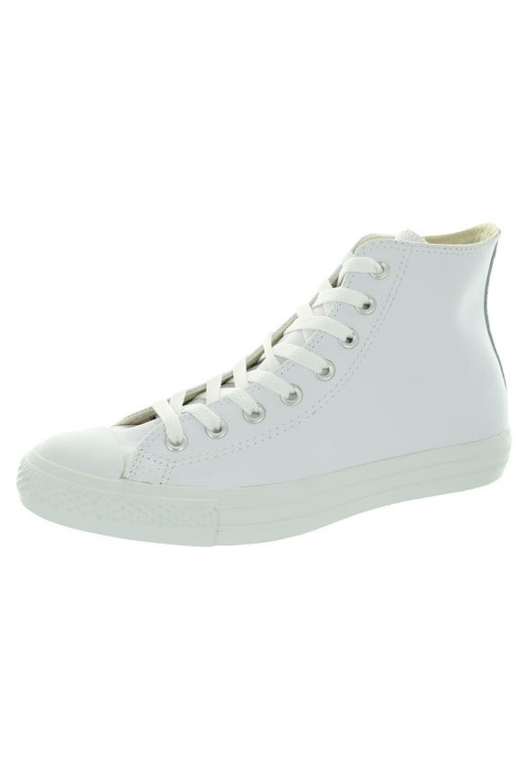 Unisex Chuck Taylor All Star Leather High Top Shoes White Men Size 6