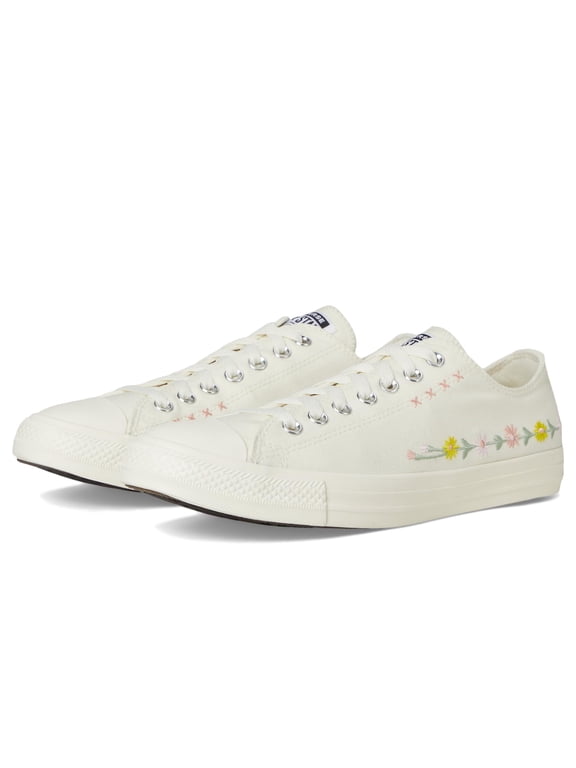 Unisex Chuck Taylor All Star Low Top Sneaker, Egret/Foothill Green, 7 US Men