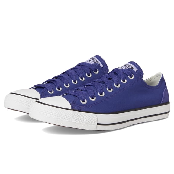 Converse Unisex Chuck Taylor All Star Low-Top Sneaker Fresh Blueberry/White/Violet Heat (Men's 8 / Women's 10)