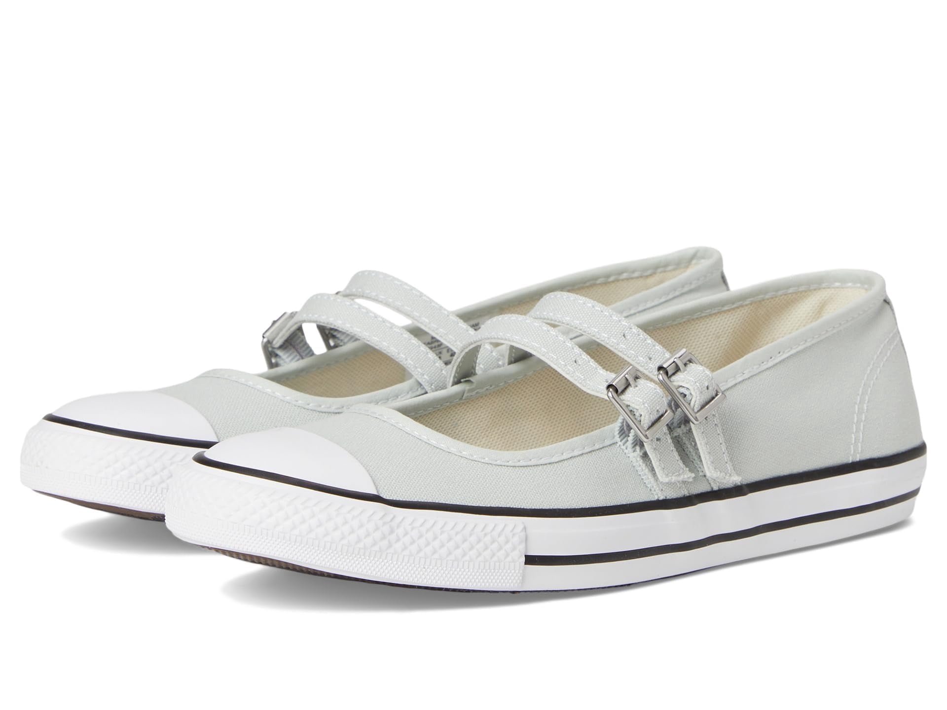 Converse Women's Chuck Taylor All Star Dainty Mary Jane Sneaker, Rainwashed Grey/White/Black, 10