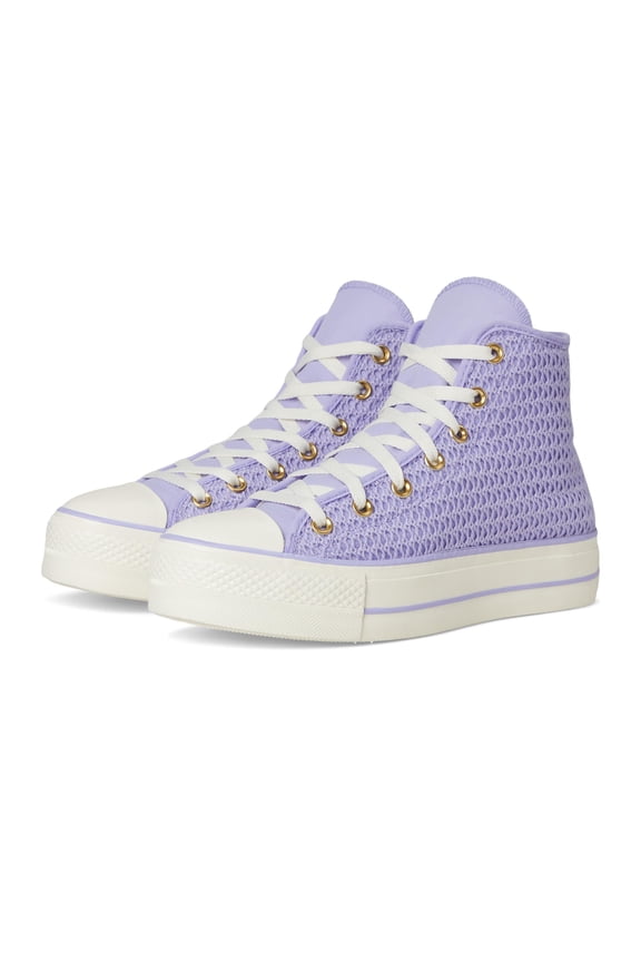 Women's Chuck Taylor All Star High-Top Platform Sneaker, Violet Heat/Violet Heat/Egret, 10