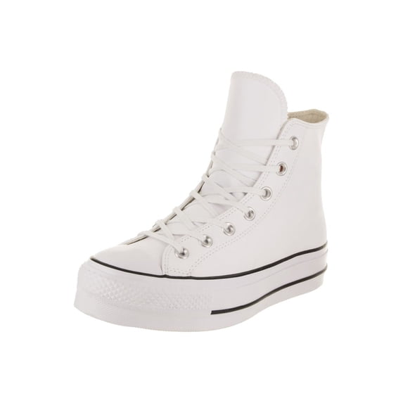 Converse Women's Chuck Taylor All Star Lift Clean Sneaker, White/Black/White, 8