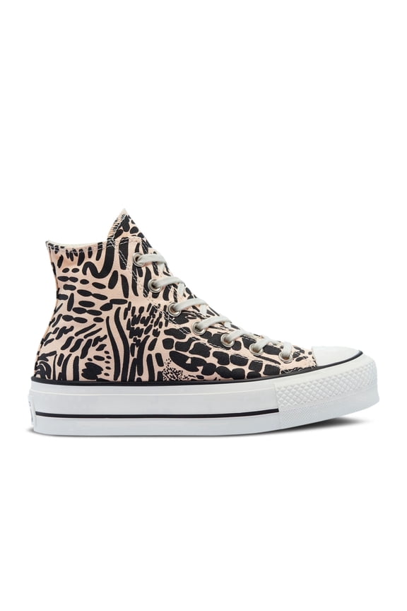 Women's Chuck Taylor All Star Lift Hi Jungle Art, Crimson Tint/Egret/Black, Size 5.5