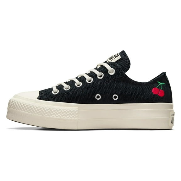 Converse Women's Chuck Taylor All Star Lift Sneakers, Black/Egret/Red, 9.5 Medium US