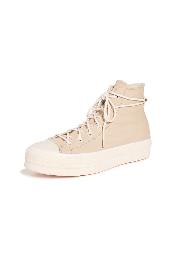 Women's Chuck Taylor All Star Lift Sneakers, Oat Milk/Oat Milk, Off White, Tan, 8.5 Medium US