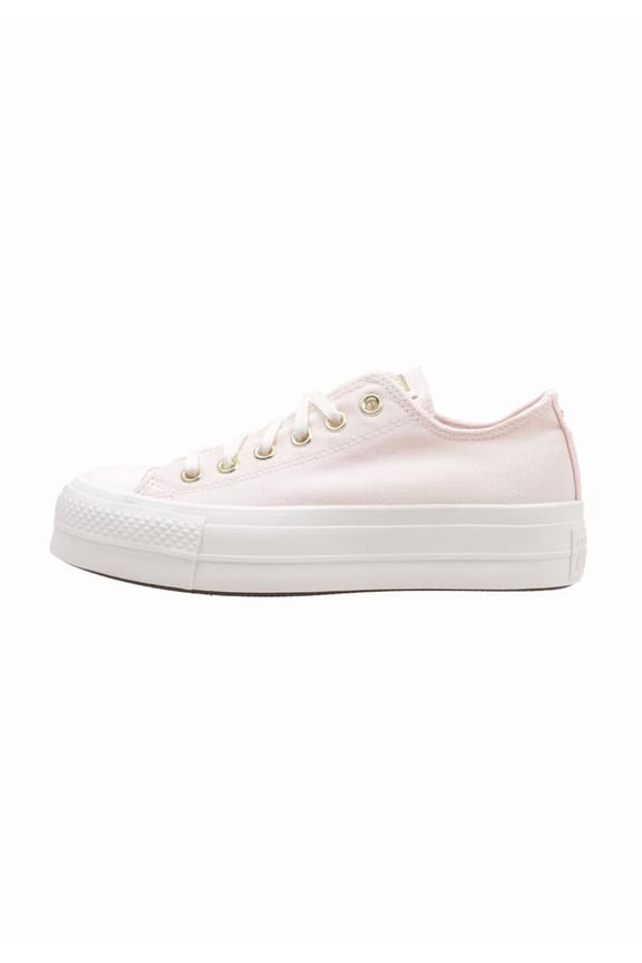 Women's Chuck Taylor All Star Low-Top Lift Platform Sneaker, Pale Petal/Egret/Gold, 8.5