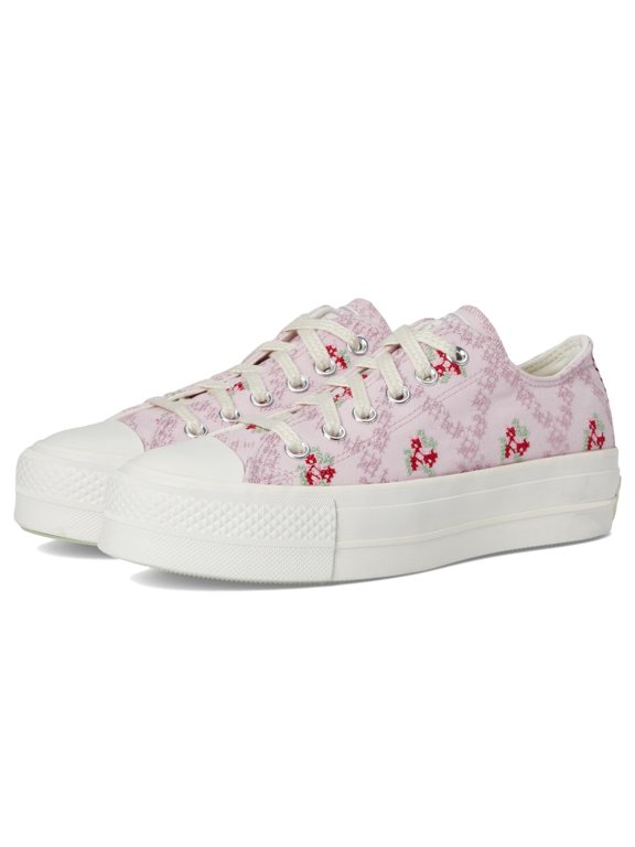Women's Chuck Taylor All Star Low-Top Lift Platform Sneaker, Summit Pink/Vintage White/Egret, 8