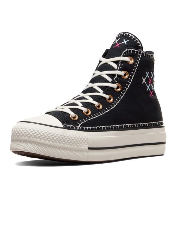Women's Chuck Taylor All Star Platform Sneakers, Black/Egret/Gold, 7 Medium US
