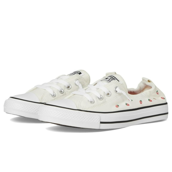 Converse Women's Chuck Taylor All Star Shoreline Slip-On Sneaker, Egret/Soft Red/Green, 9.5